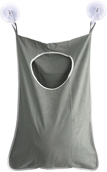 Bolsa de tela Oxford para ropa sucia que se cuelga en las puertas y se ahorra espacio + 2 ganchos de acero inoxidable + 2 ventosas, para dormitorio, cuarto del bebé residencia de estudiantes o armario.